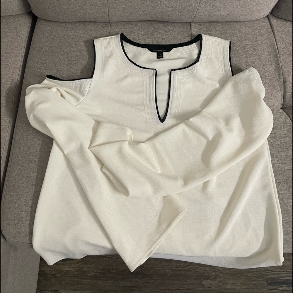 White and black blouse